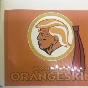 2 Donald Trump Washington Redskins Commanders Stickers Political Satire MAGA